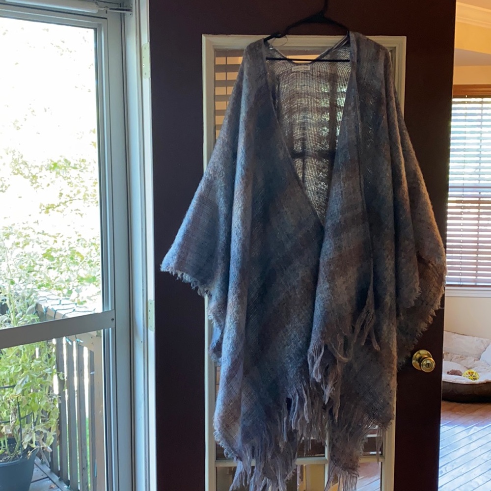Oversized bluish purple shawl